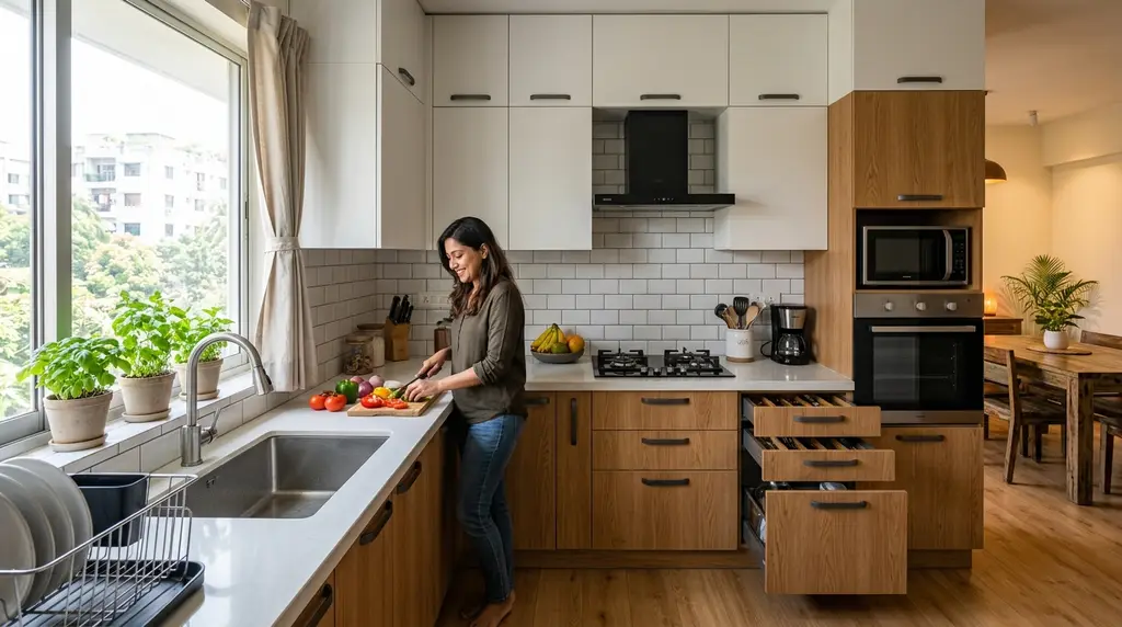 Kitchen interior design cost in Dhaka: modular kitchen price breakdown (materials, hardware, accessories)