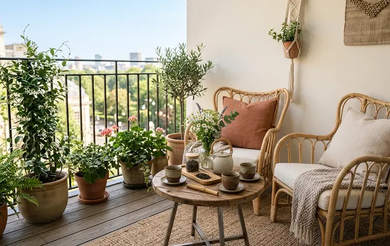 Balcony makeover design (tea corner setup)