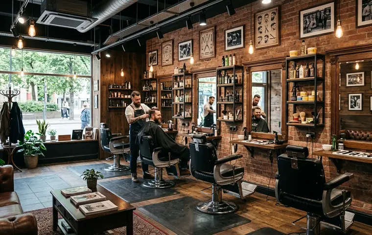 Men's barber shop interior design