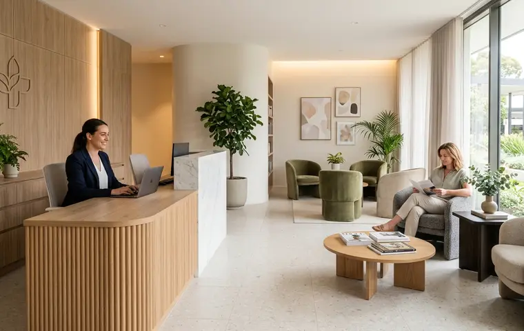 Reception & waiting area design (clinic)