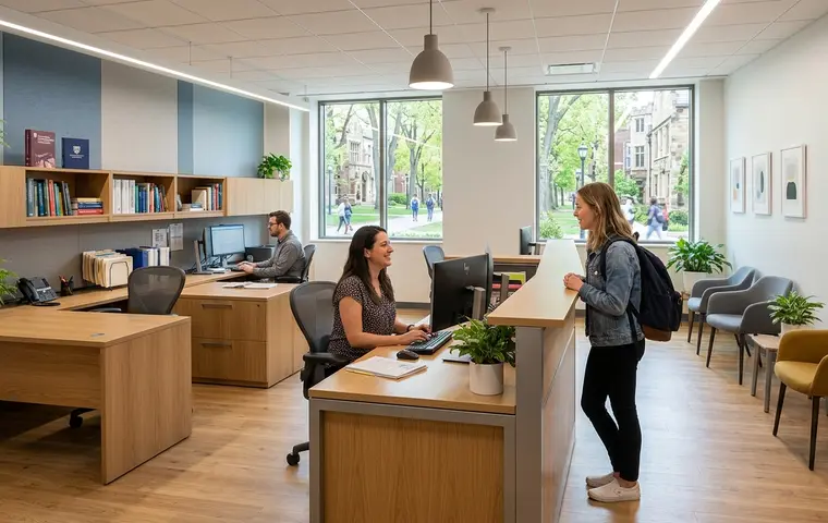 College/university office interior design