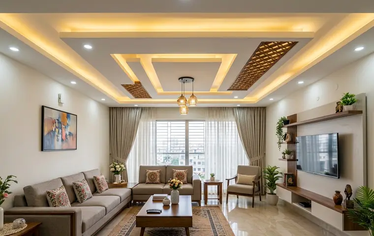 False ceiling design for living room Bangladesh