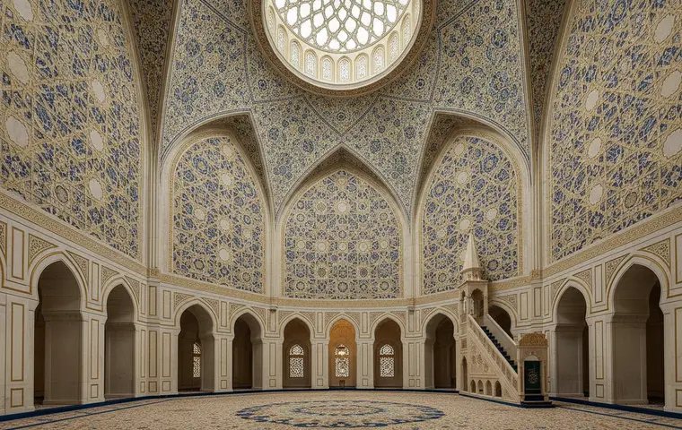 Geometric pattern wall/ceiling design for mosque
