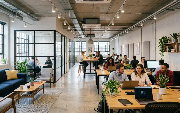 Startup office interior design (open plan)