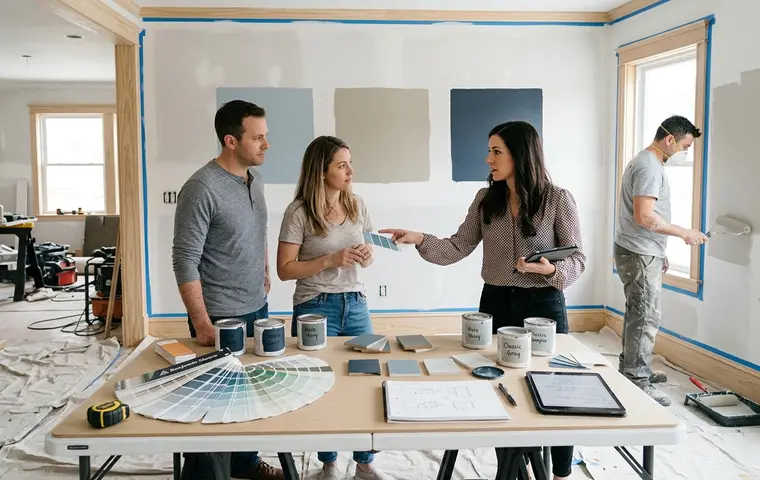 Interior wall paint selection & execution coordination