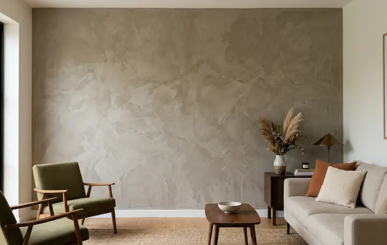 Texture paint feature wall design
