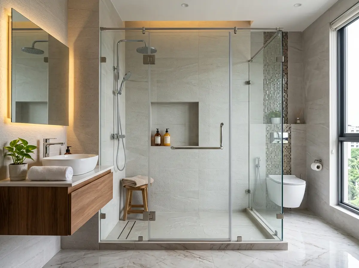 Shower partition (glass) design & installation