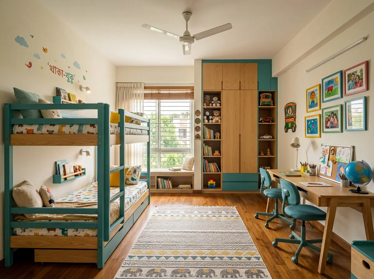 Make mornings easier with kids bedroom interior design