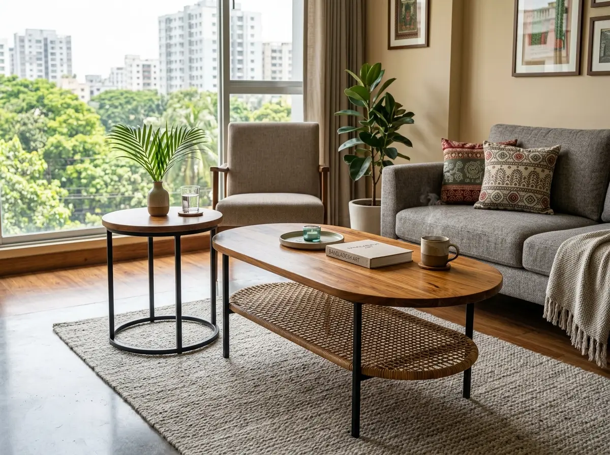 Custom coffee table & side table design
