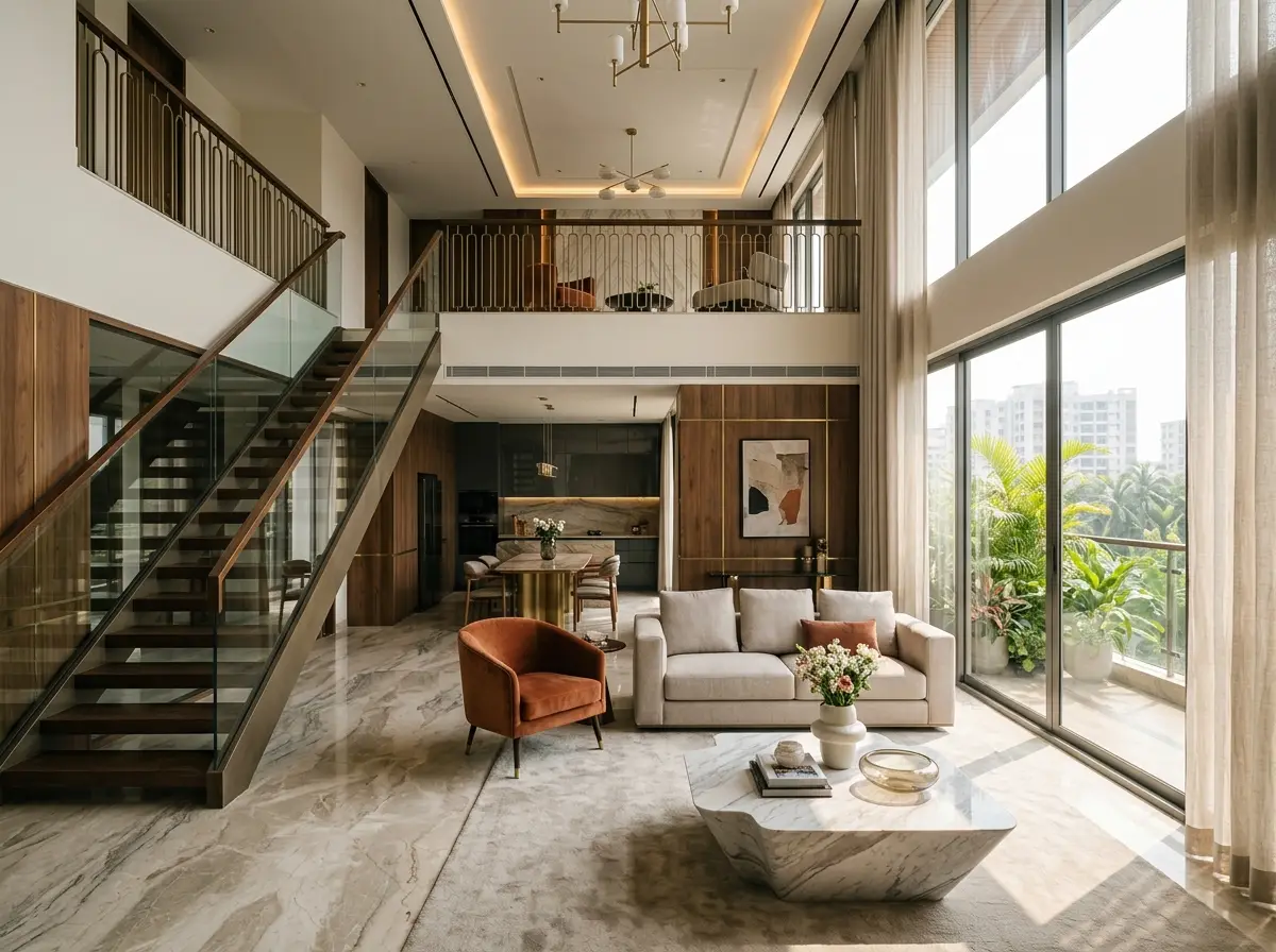 Duplex interior design & execution (luxury)