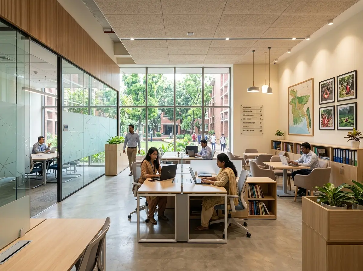 College/university office interior design