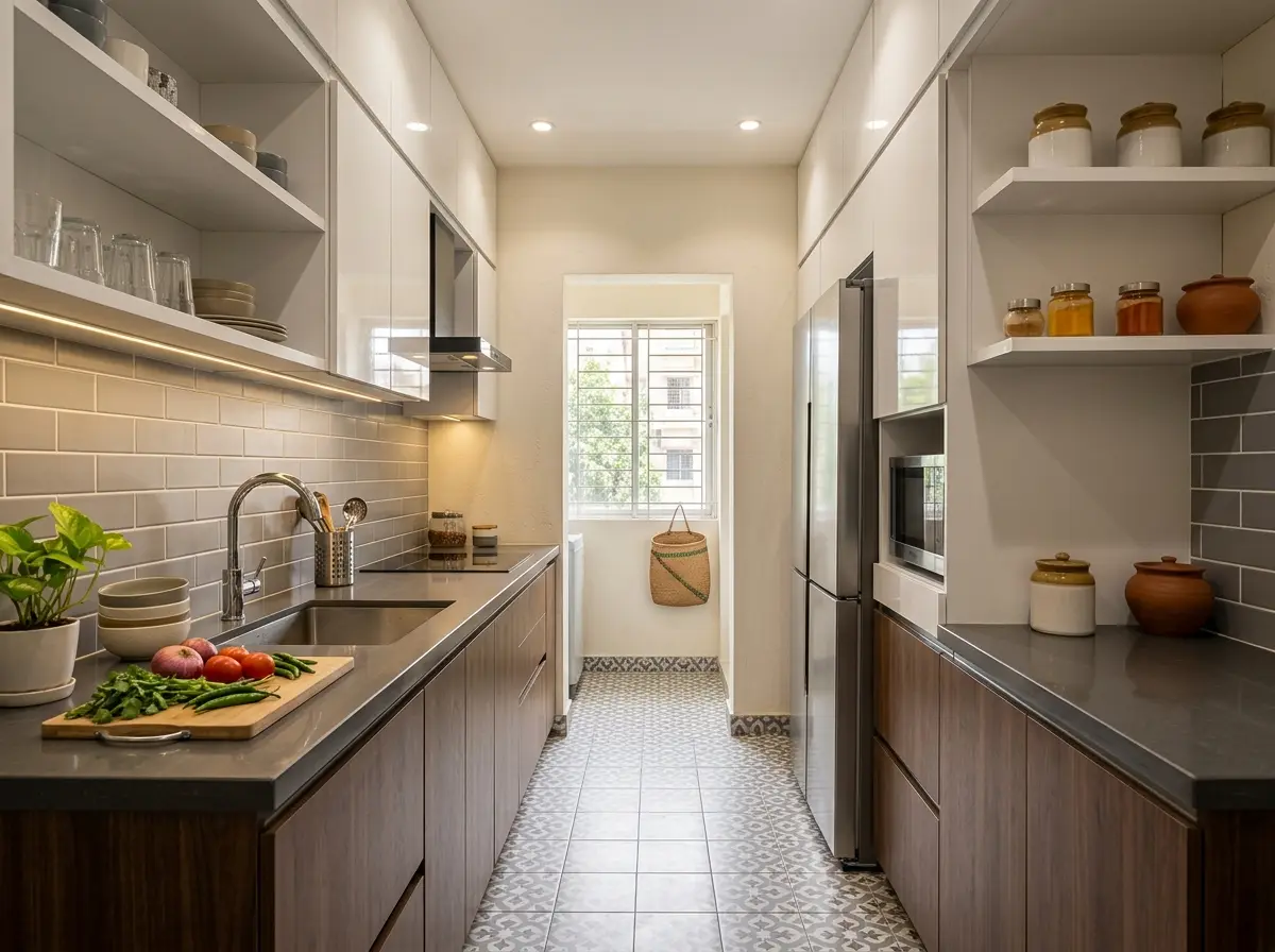 Parallel/galley kitchen design Interior Design in Bangladesh