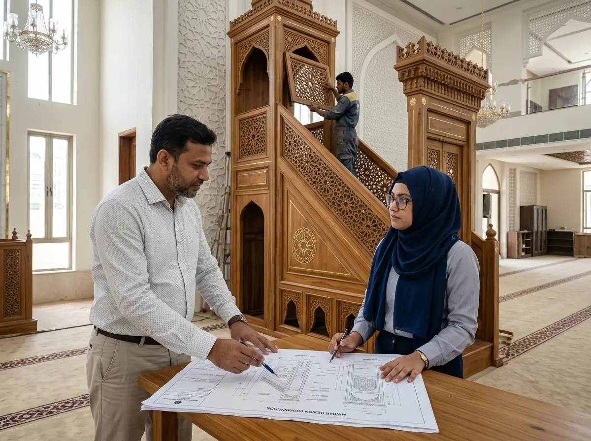 Minbar design & fabrication coordination