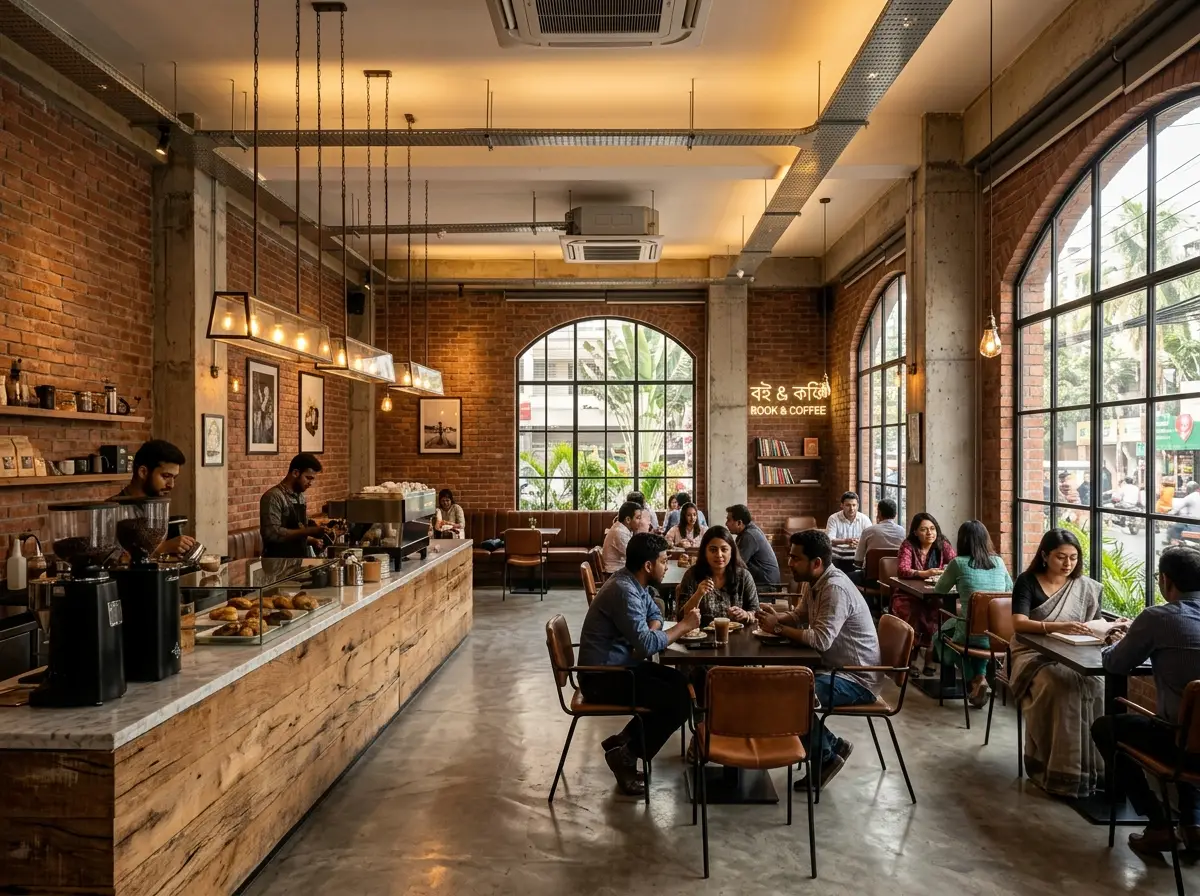 Cafe concept design (minimal/industrial/luxury)