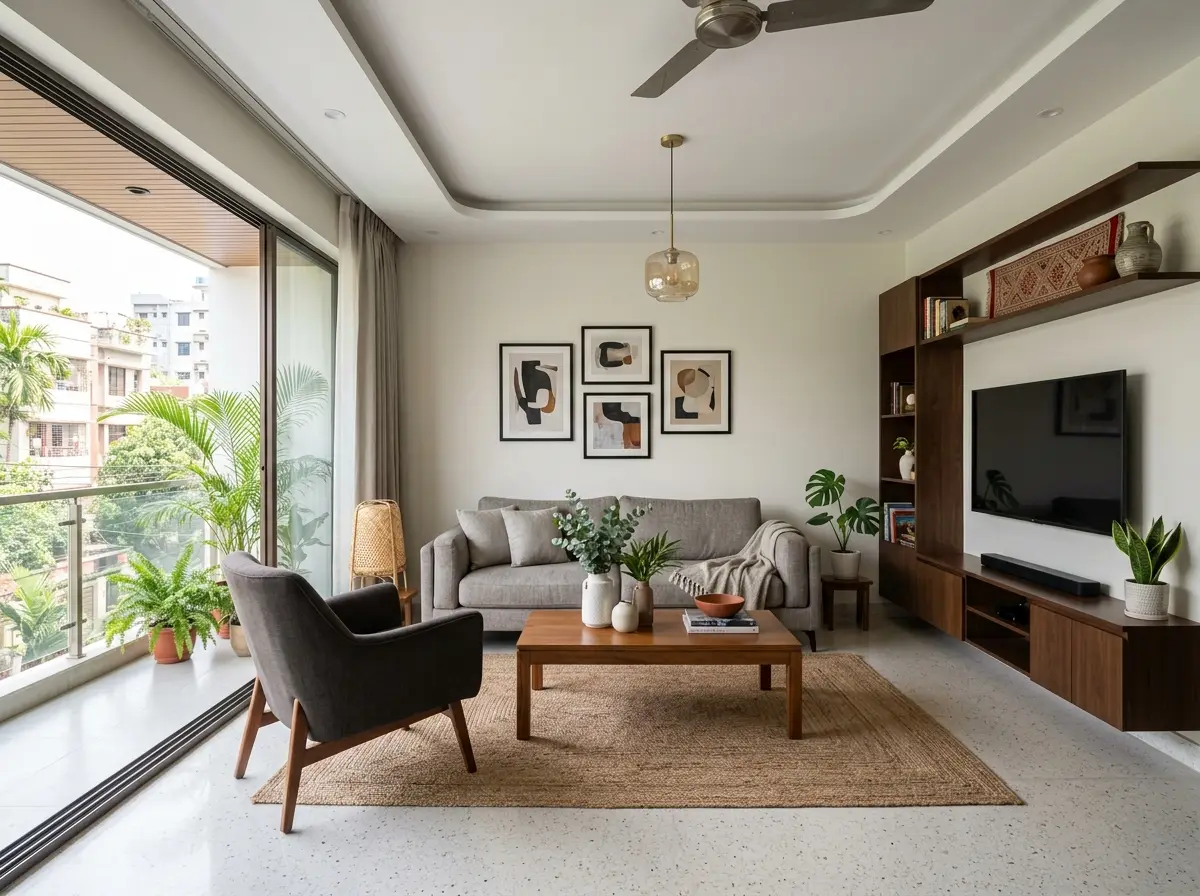 Contemporary Living Room Wins—Interior Design Bangladesh