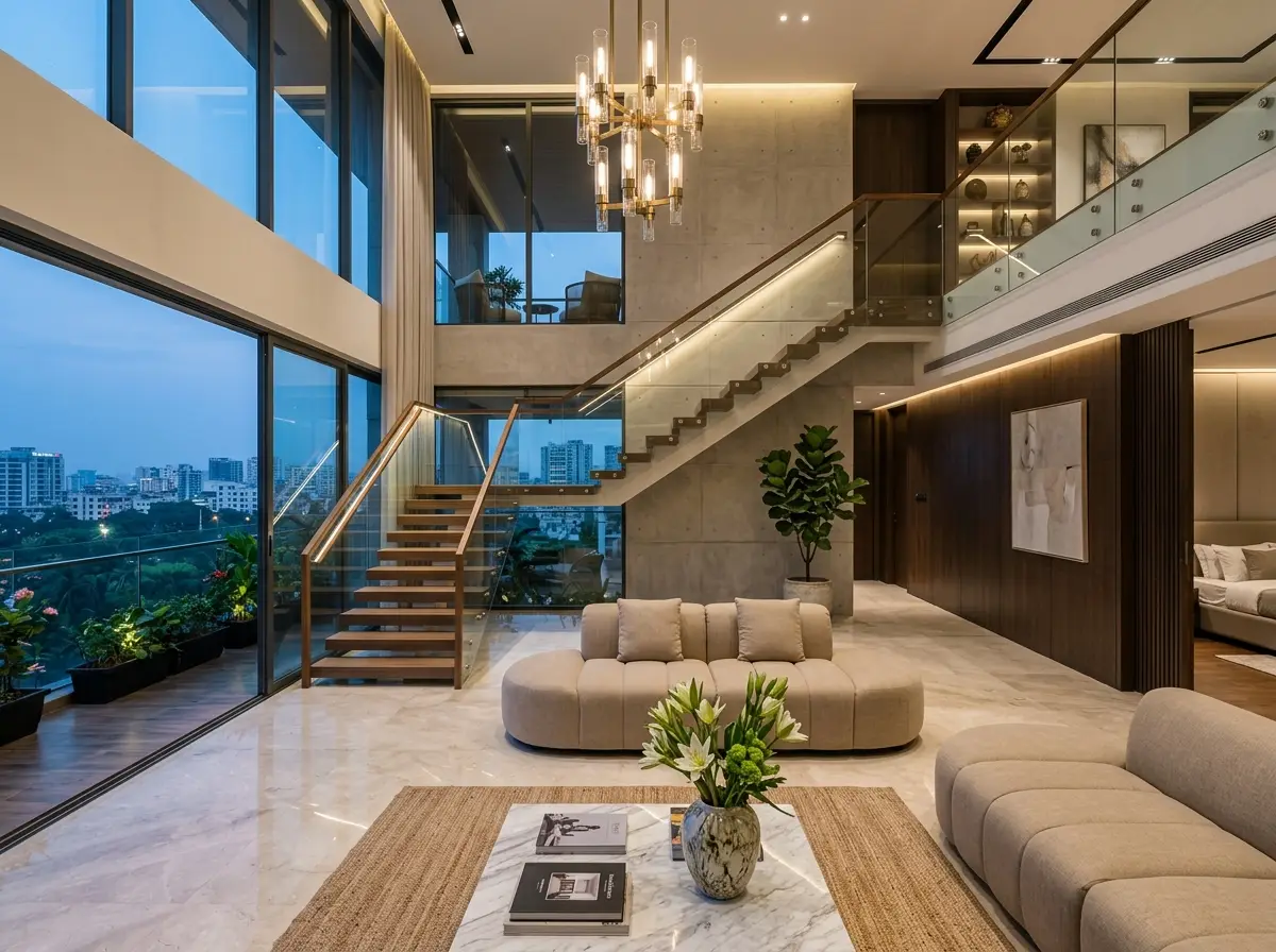Luxury interior design for duplex
