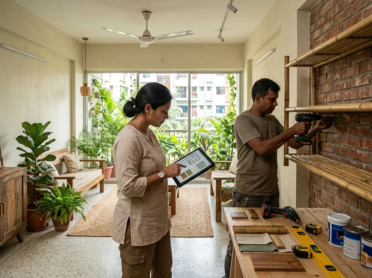 Sustainable interior retrofitting service