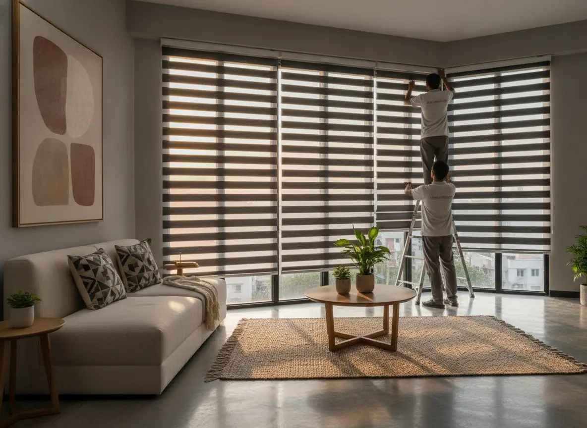 Zebra blind supply & installation coordination
