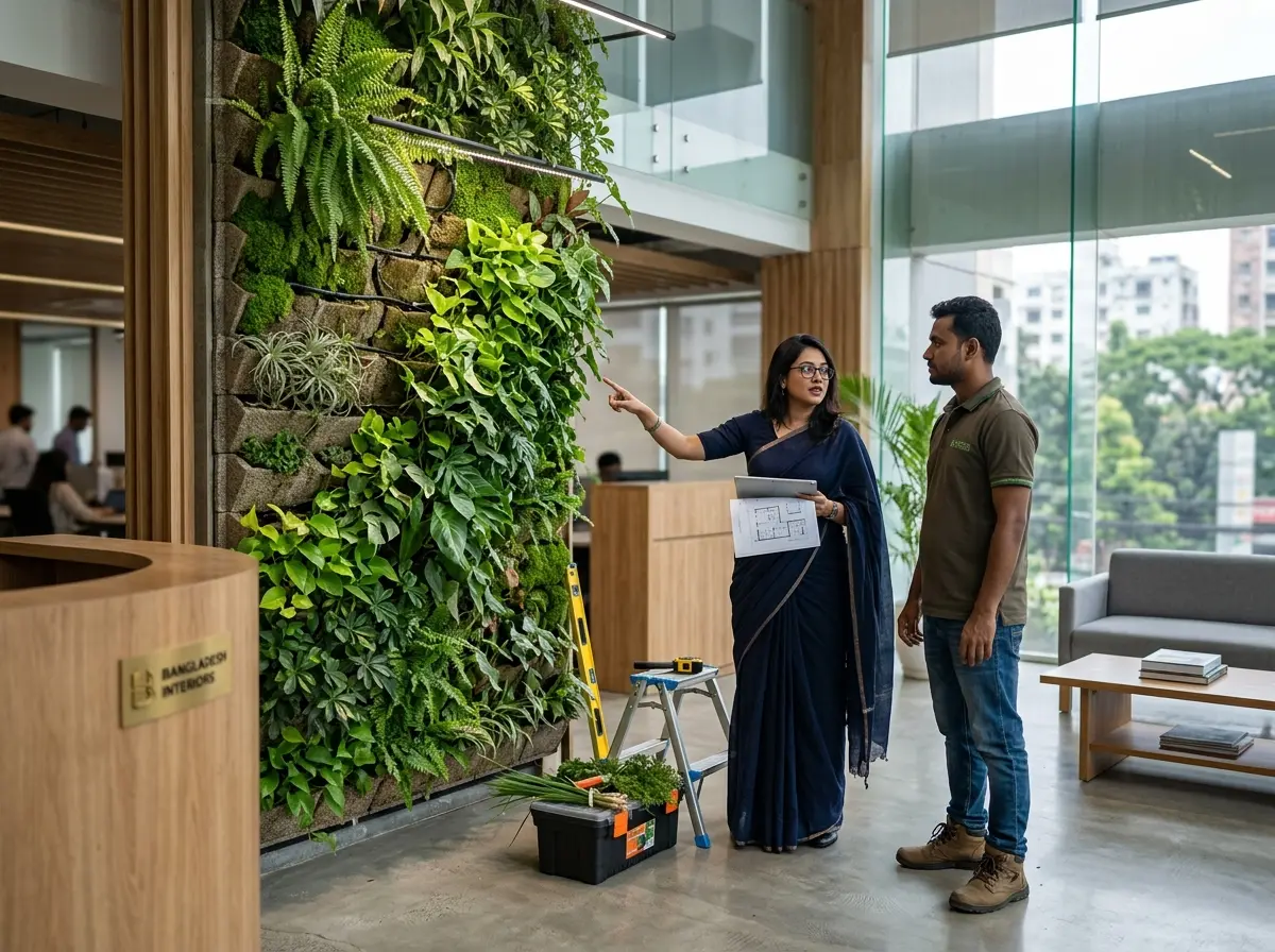 Vertical garden design & installation coordination in Bangladesh