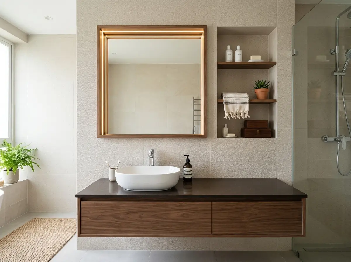 Smart Mirror Cabinet & Storage Niche Design in Bangladesh