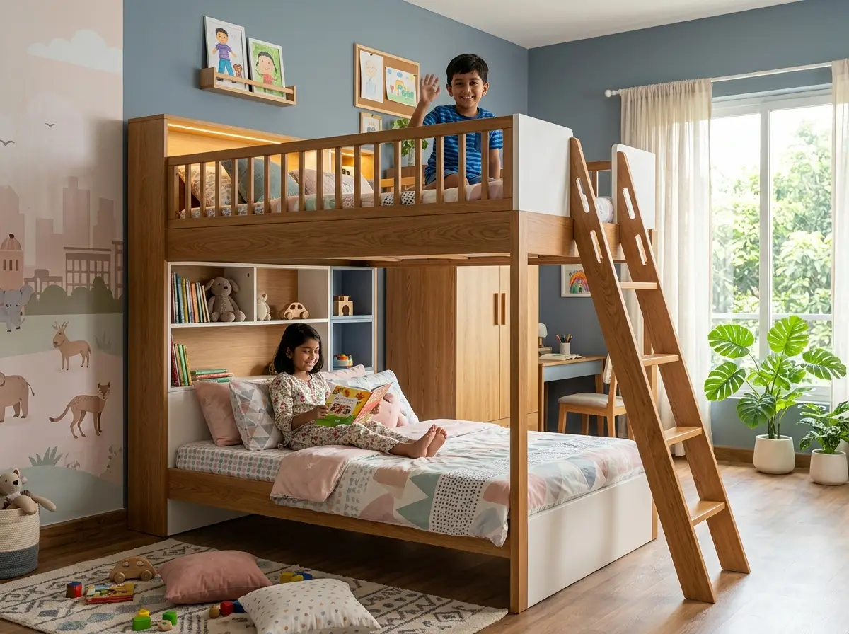 Kids room bunk bed design & installation in Bangladesh