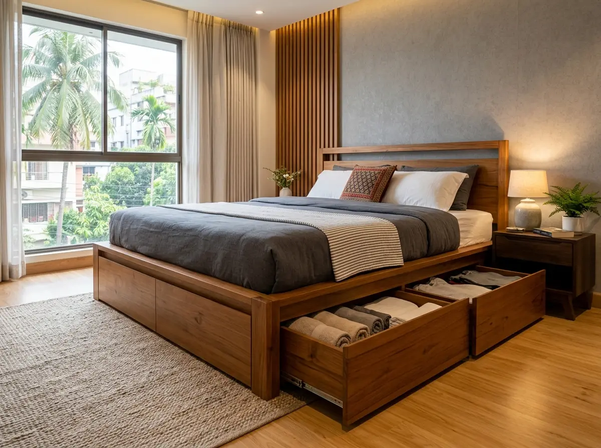 Get Custom Storage Bed Design & Fabrication in Bangladesh