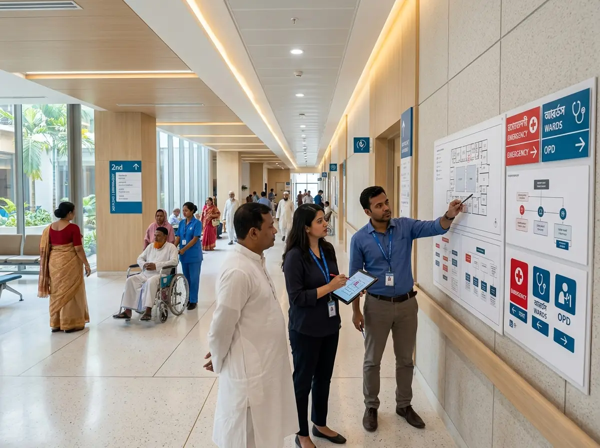 Smart healthcare wayfinding signage planning in Bangladesh