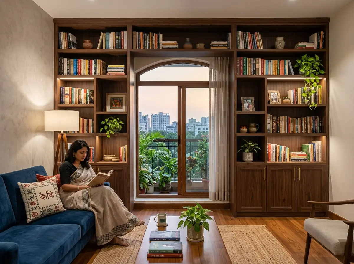Custom Bookcase/bookshelf built-in design in Bangladesh