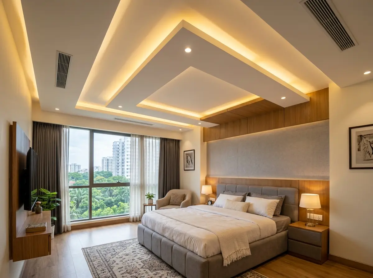 Bedroom false ceiling design & execution in Bangladesh