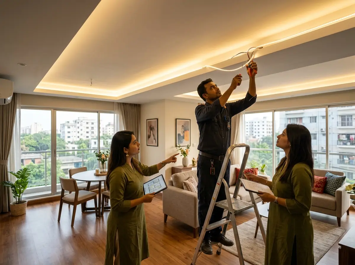 Cove lighting design & installation coordination in Bangladesh