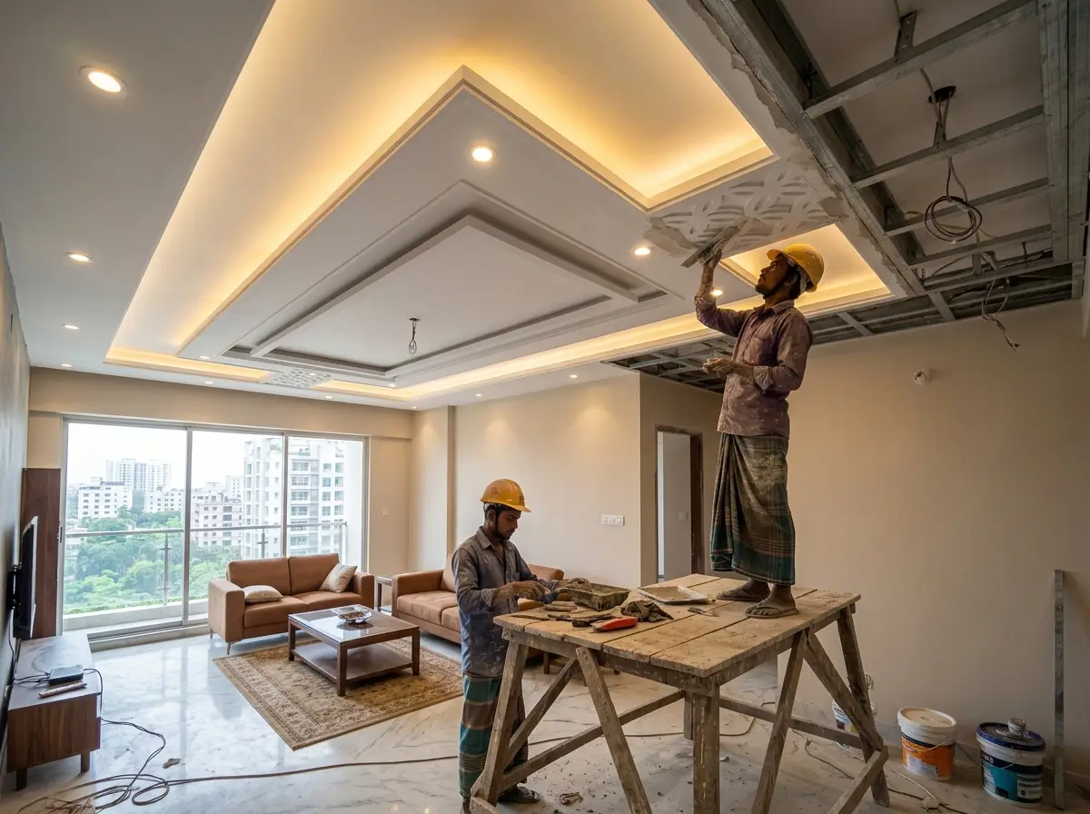 False ceiling design & execution (POP) in Bangladesh