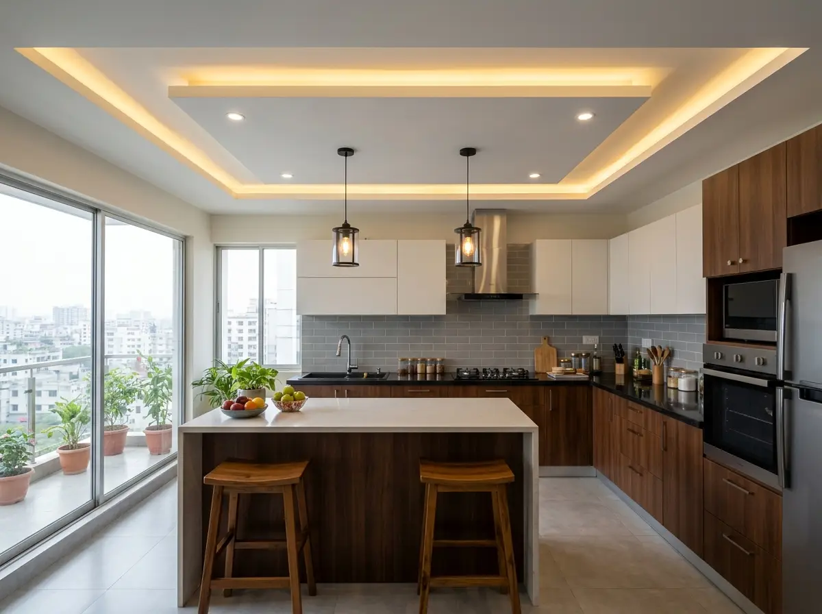 Stunning Kitchen false ceiling design in Bangladesh