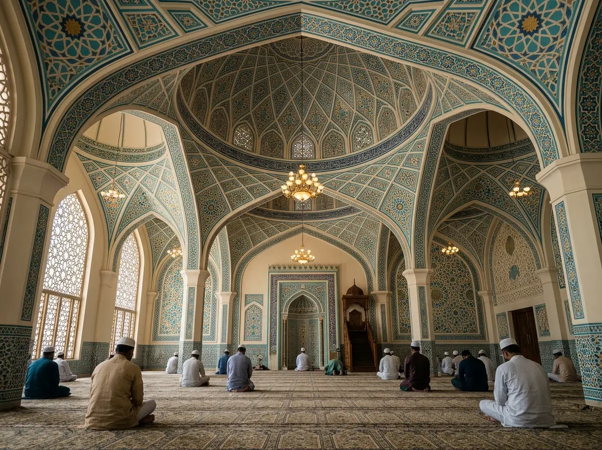 Beautiful Mosque Geometric Design in Bangladesh