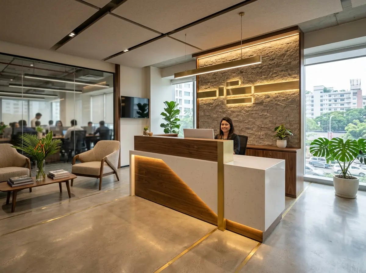 Reception desk design & fabrication in Bangladesh