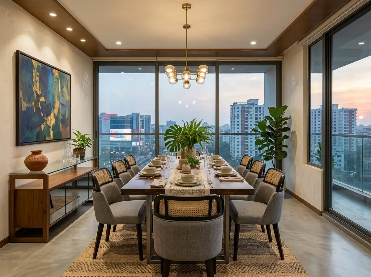 Dining room interior design in Bangladesh