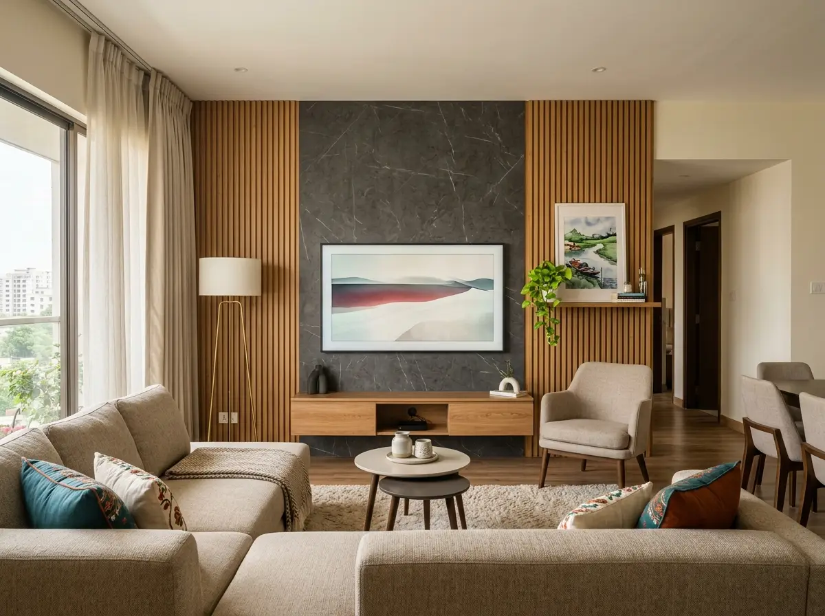 Stunning Feature Wall Design in Bangladesh