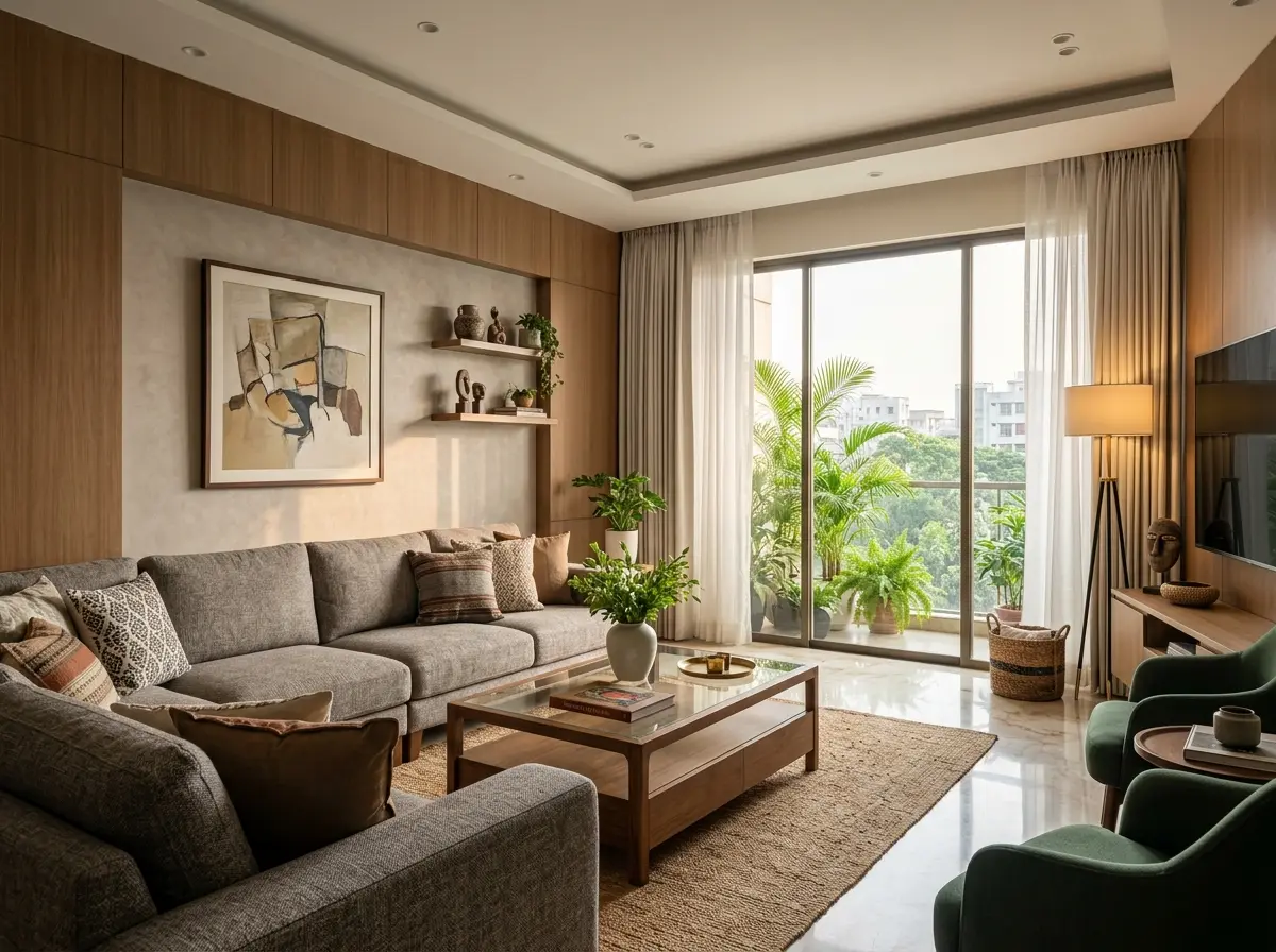 Living room interior design & execution in Bangladesh
