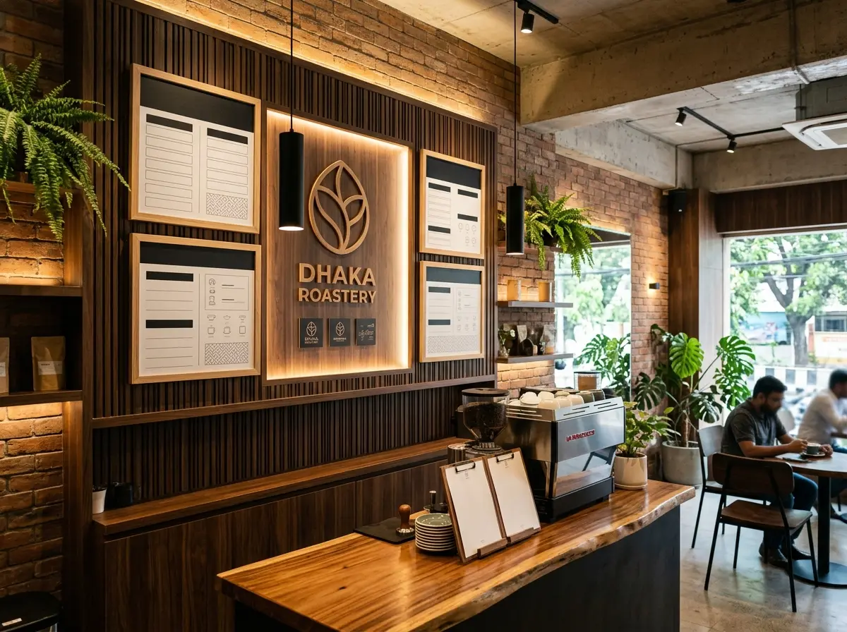 Branding wall/menu board design in Bangladesh