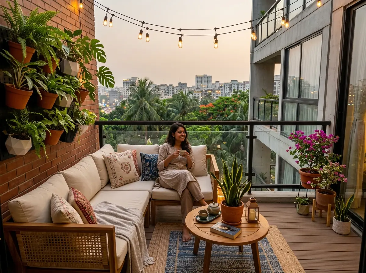 Outdoor seating design (patio/balcony) in Bangladesh