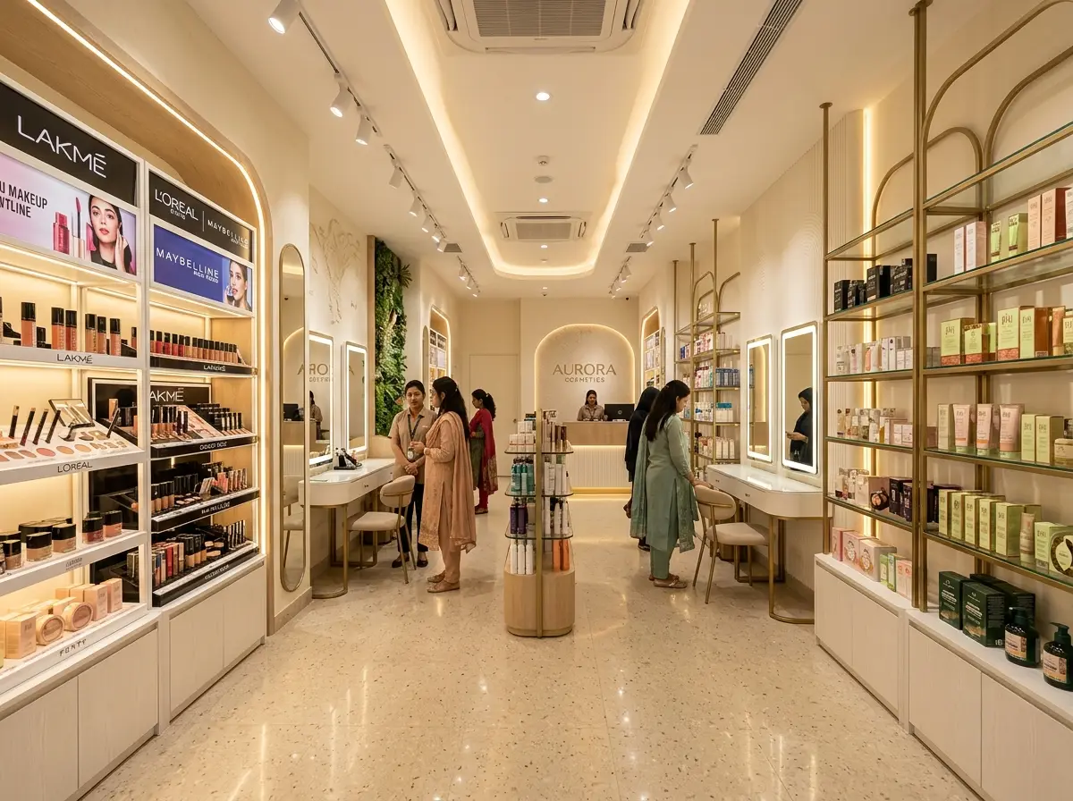 Cosmetics store interior design in Bangladesh