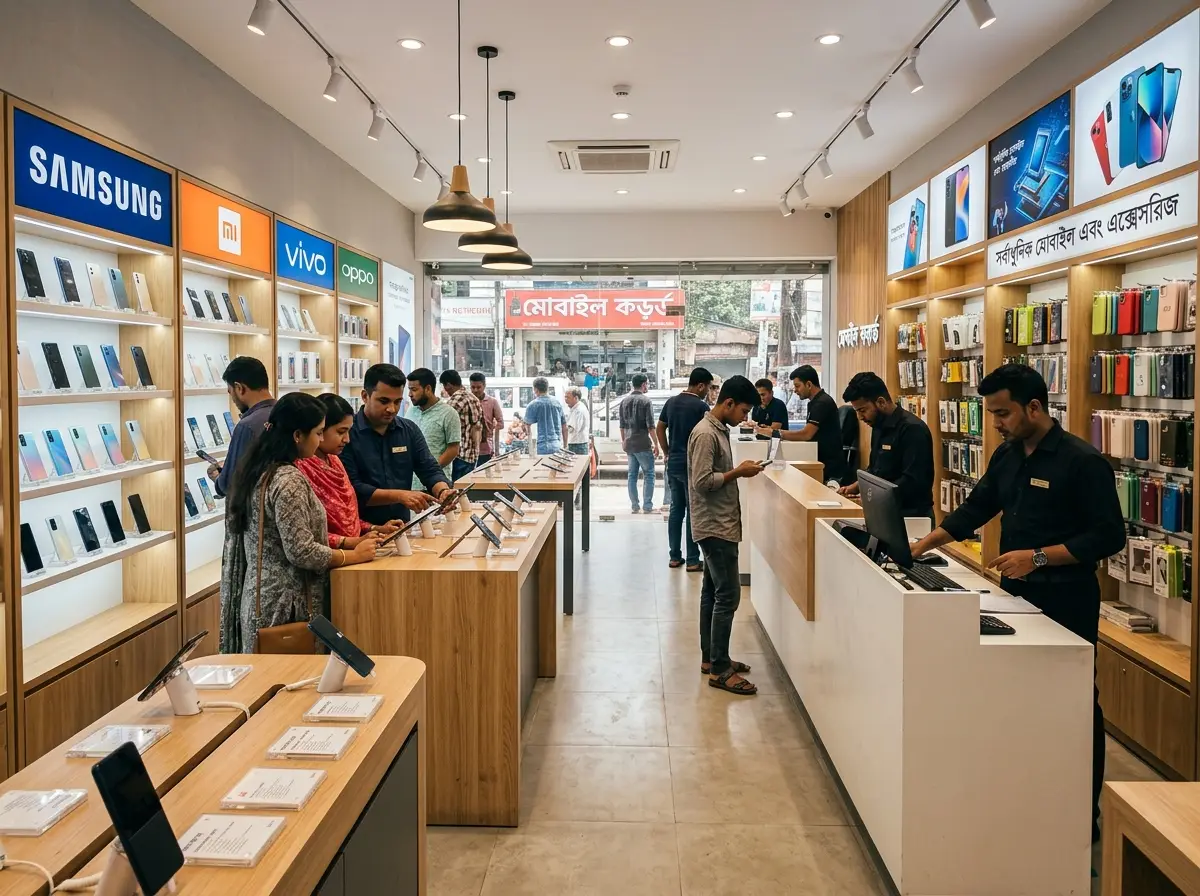 Mobile shop interior design in Bangladesh