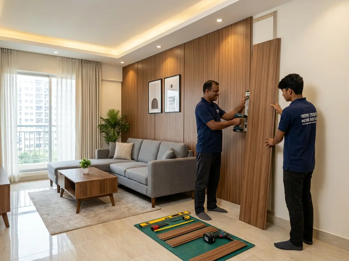 PVC wall panel design & installation in Bangladesh