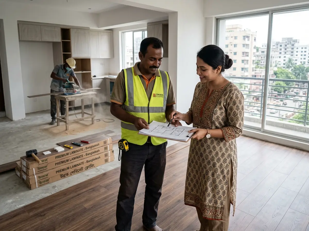 Wooden Flooring Installation Coordination in Bangladesh