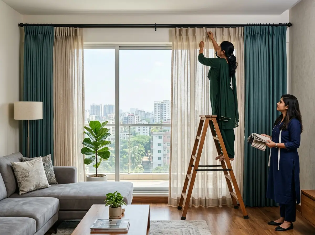 Curtain design, stitching & installation coordination in Bangladesh