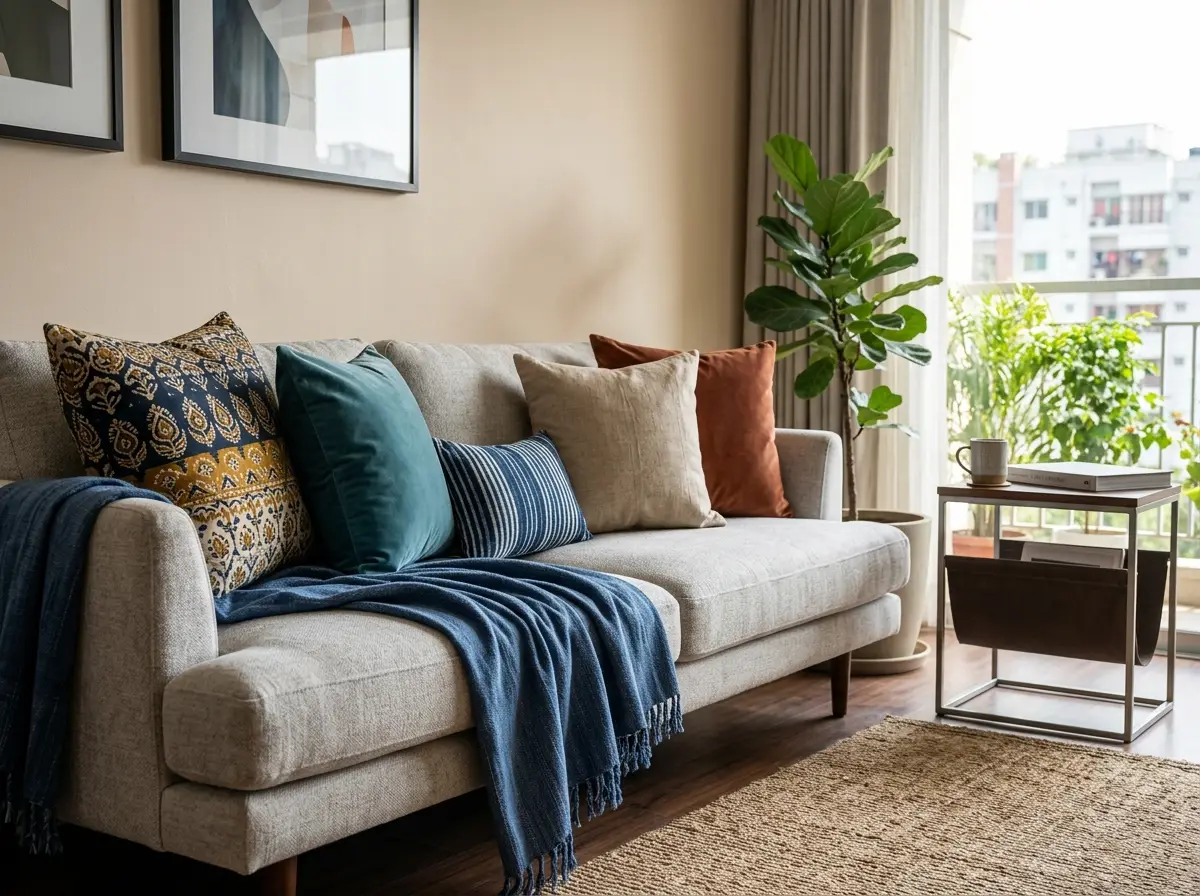 Cushion and throw styling (project add-on) in Bangladesh