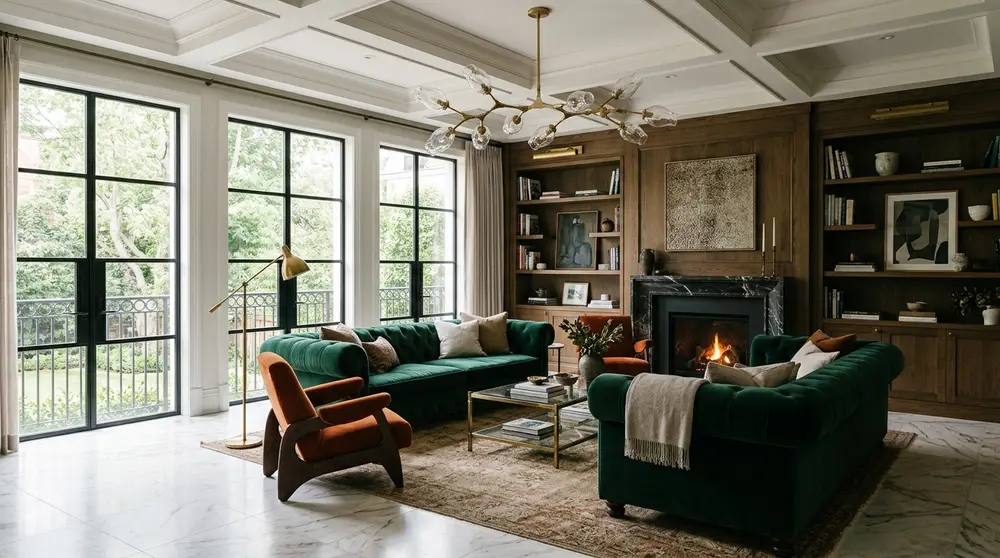 Luxury apartment lounge interior design by Interior Studio Ace