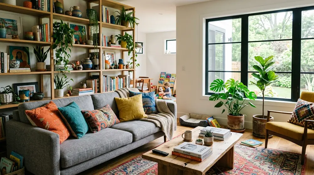 Contemporary family living room design by Decorade Bangladesh