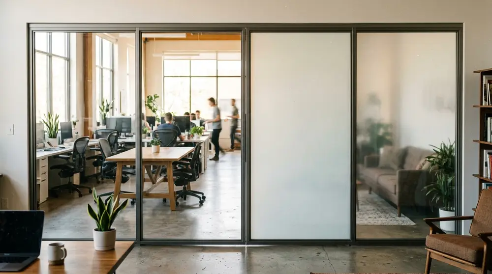 Smart glass privacy partition