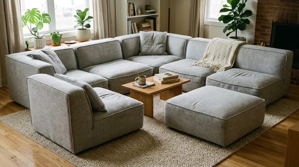 Low-profile modular seating arrangement
