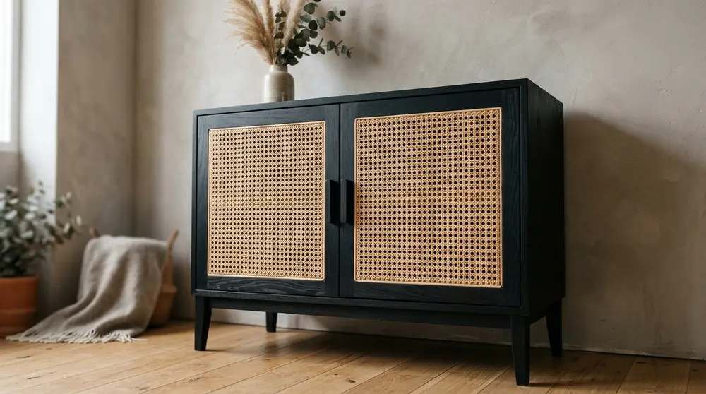 Rattan and cane furniture details